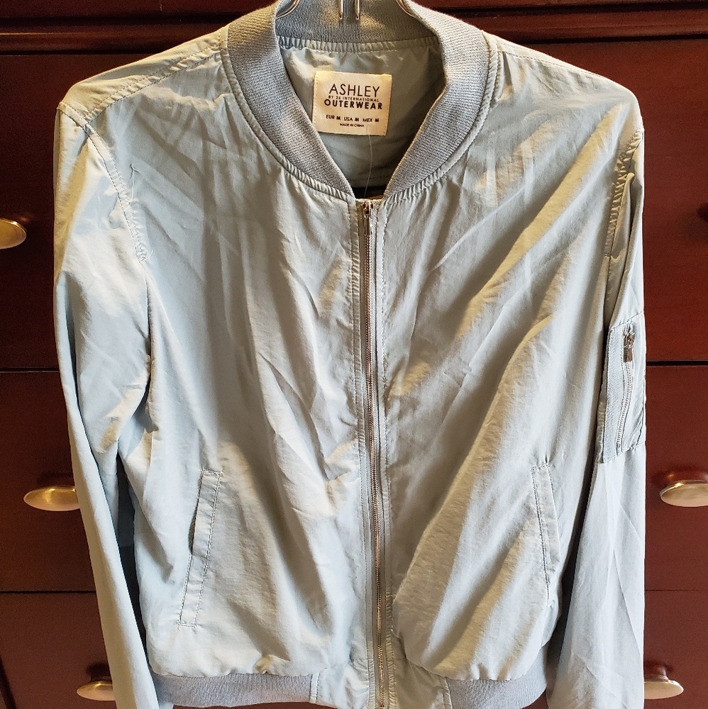 NWT Sky blue lightweight bomber jacket NWT